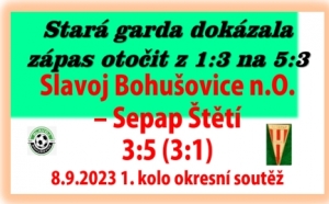 Stará garda vstoupila do nového ročníku výhrou, i když to po 1.poločase nato nevypadalo. 