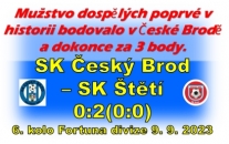 Na branky se čekalo dlouho. Na hřišti posledního celku tabulky stříleli rozhodující branky v úplném závěru Zůza a Fišer. Mužstvo dospělých je na 2.místě.