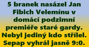 Sepap Štětí – SK Velemín 9:0(3:0)   okresní soutěž A staré gardy  2. kolo  15. 9.2023   Do desítky chyběl kousek,  I tak to staré gardě v pátek večer střílelo.
