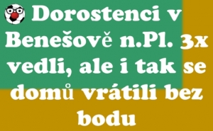 MSK Benešov  n.Pl. - SK Štětí  5:4 (2:2)   Dorost  6. kolo 1.10.2023  