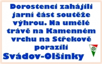 TJ Svádov-Olšinky – SK Štětí 3:5(3:2) 17. 3. 2024  14.kolo I. A Třída dorostu