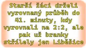 SK Štětí – SK Liběšice 2:8(1:2) 23. kolo okresní soutěž 28. kolo starší žáci 28. 4. 2024